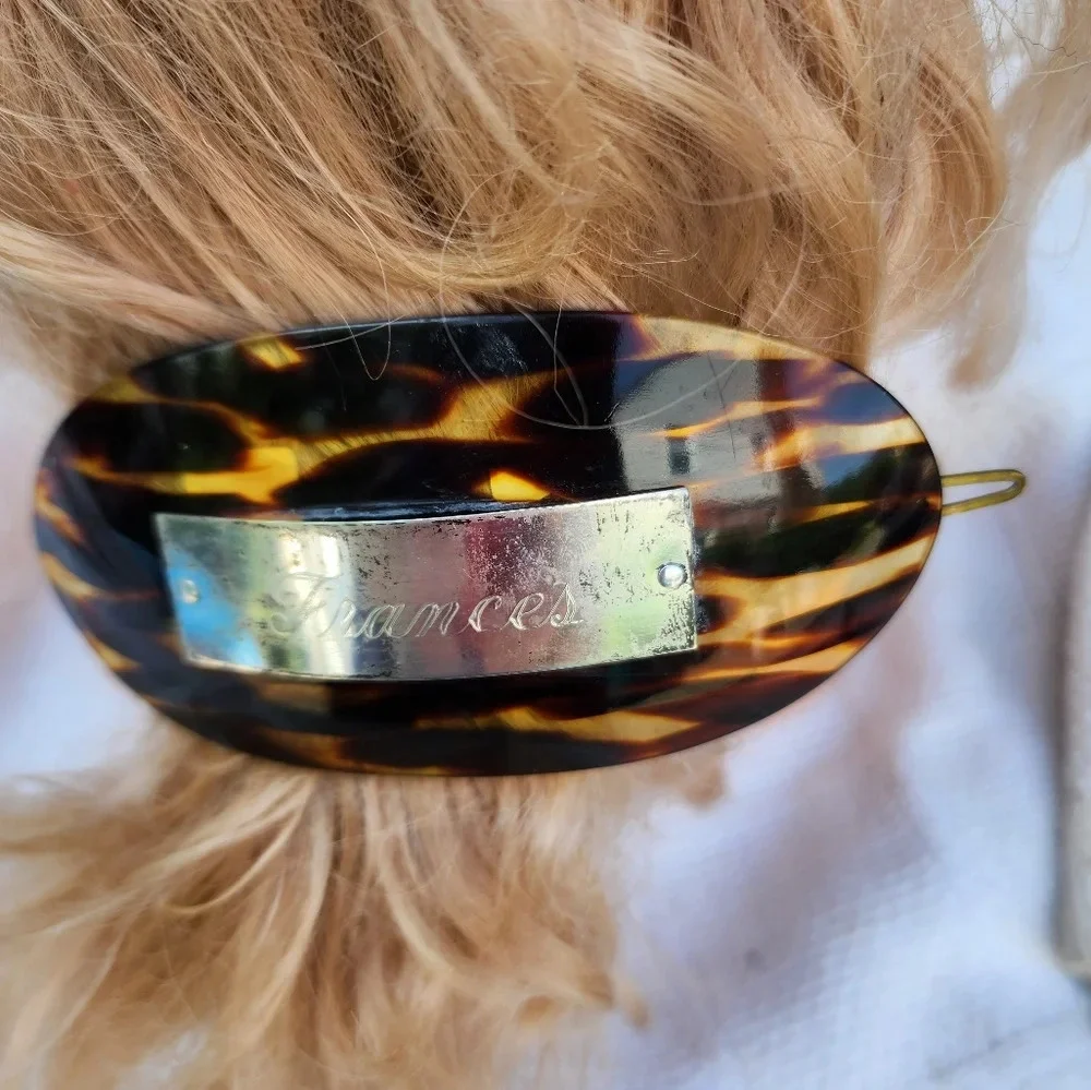 Vintage Sterling & Tortoise Frances‎ barrette